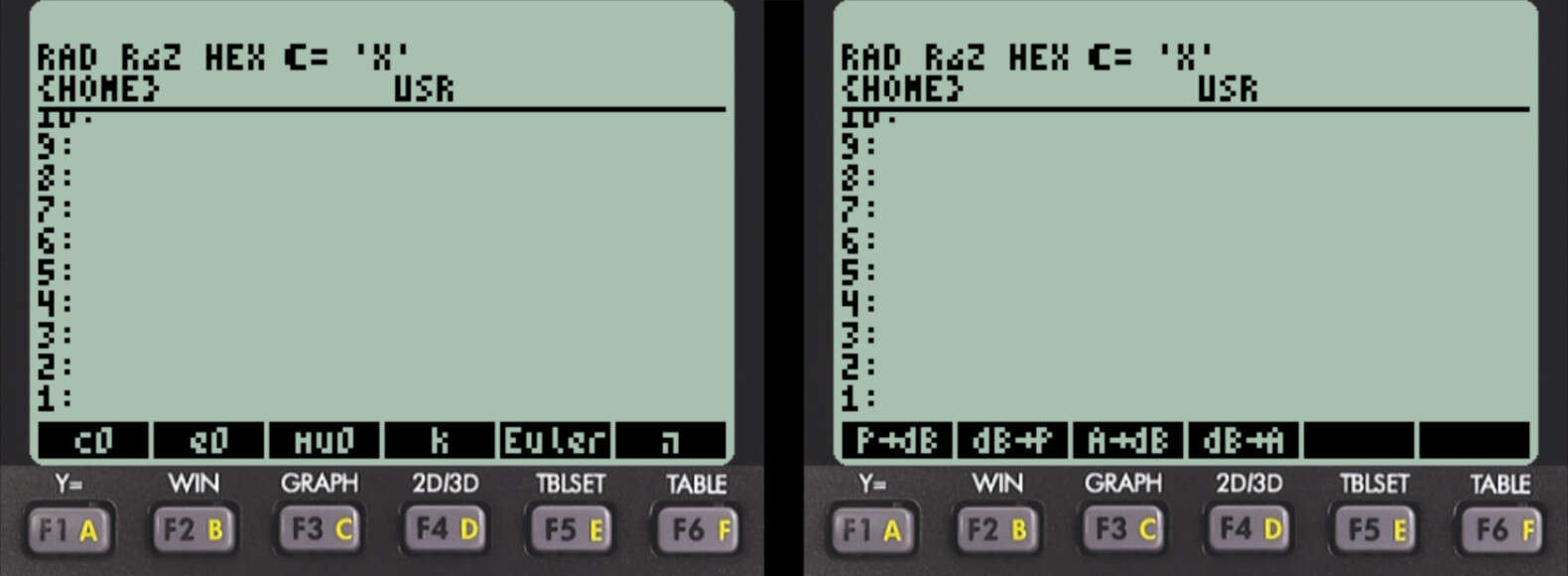 HP50g: Custom Constants and RF Menus