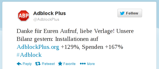 AdblockPlus Twitter Dings